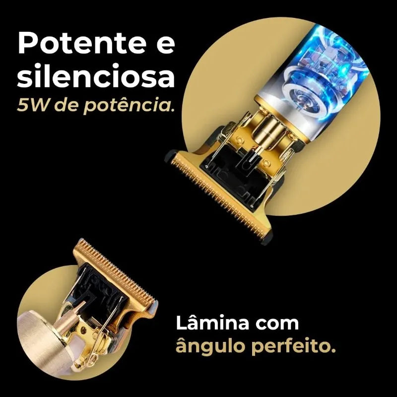 Maquina Acabamento Profissional Cabelo Barba Sem Fio Premium