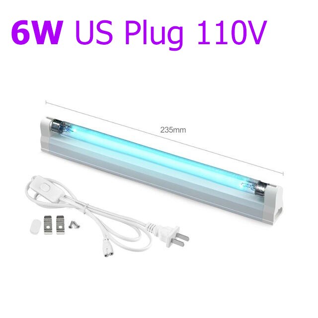 T5 CFL Sterilization UV Quartz Lamp Tube Disinfection UVC Ultraviolet Light Bulb With Ozone 6W 8W 220V 110V Sterilizer for Room