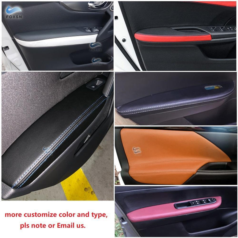 For Honda Civic 8th Gen Sedan 2006 2007 2008 2009 2010 2011 Car Door Handle Armrest Panel Microfiber Leather Cover Trim