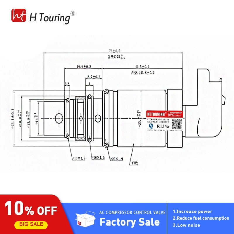 sd6c12 6C12 7C16 electronic control solenoid control valve compressor for Peugeot C4 307 408 pallas Citroen Triomphe C-QUATRE