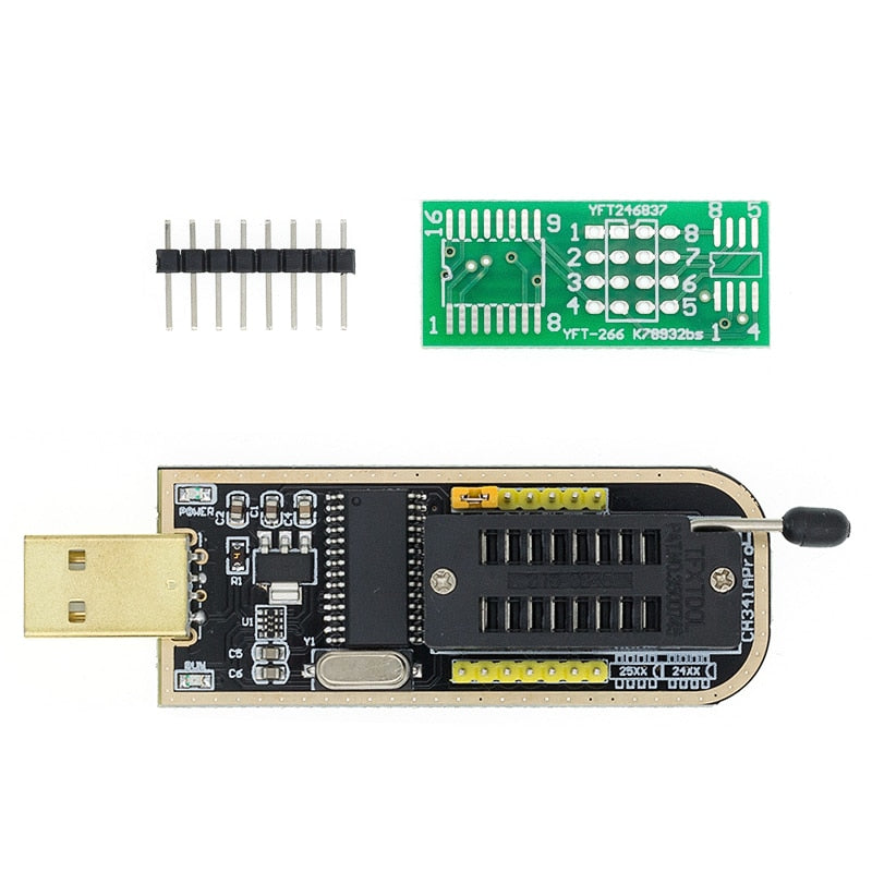 CH341A/CH341B 24 25 Series EEPROM Flash BIOS USB Programmer Module SOIC8 SOP8 Test Clip For EEPROM 93CXX / 25CXX / 24CXX DIY KIT