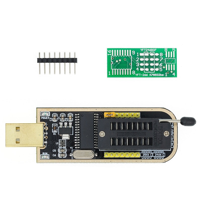 CH341A/CH341B 24 25 Series EEPROM Flash BIOS USB Programmer Module SOIC8 SOP8 Test Clip For EEPROM 93CXX / 25CXX / 24CXX DIY KIT