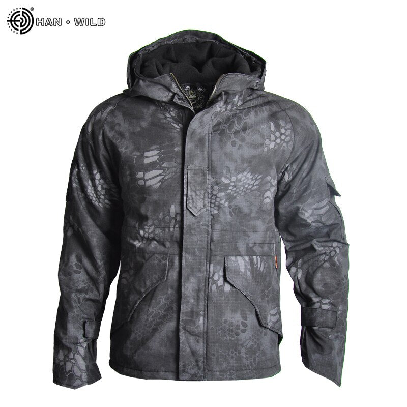 Tactical Jacket Hiking Jackets G8 Men Waterproof Warm Men Hooded Windbreaker Fleece Hunt Clothes Camouflage Army Military Jacket