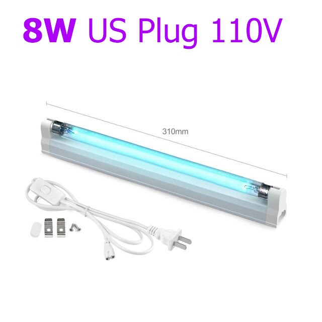 T5 CFL Sterilization UV Quartz Lamp Tube Disinfection UVC Ultraviolet Light Bulb With Ozone 6W 8W 220V 110V Sterilizer for Room