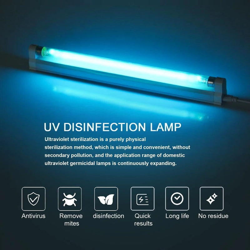 T5 CFL Sterilization UV Quartz Lamp Tube Disinfection UVC Ultraviolet Light Bulb With Ozone 6W 8W 220V 110V Sterilizer for Room