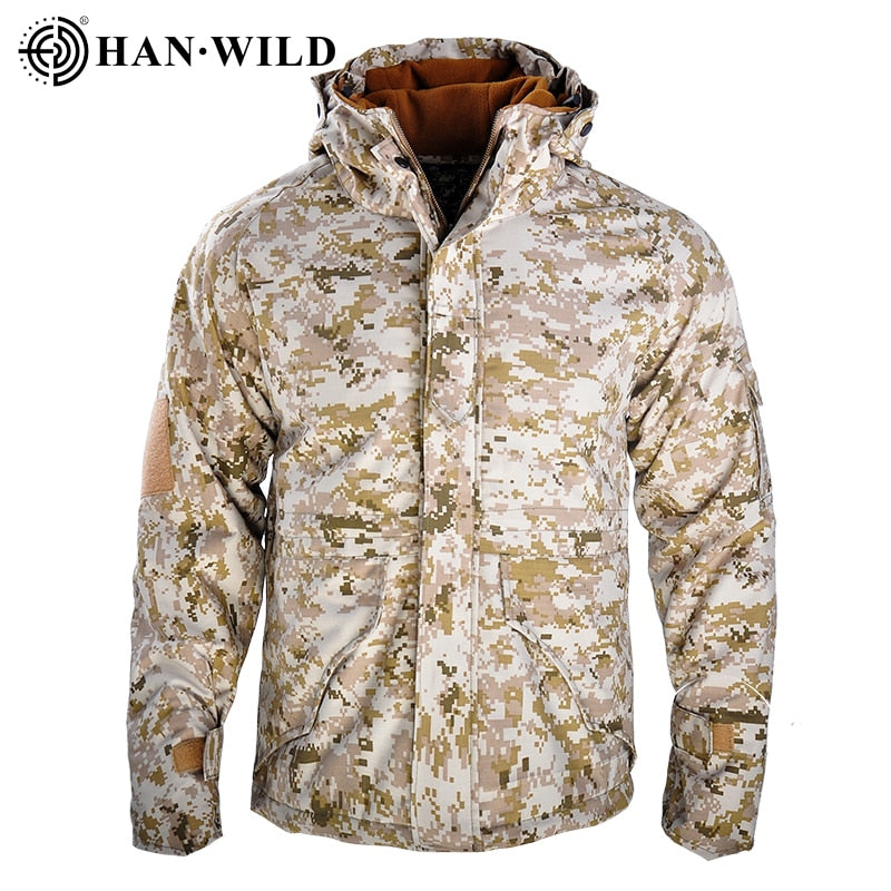 Tactical Jacket Hiking Jackets G8 Men Waterproof Warm Men Hooded Windbreaker Fleece Hunt Clothes Camouflage Army Military Jacket