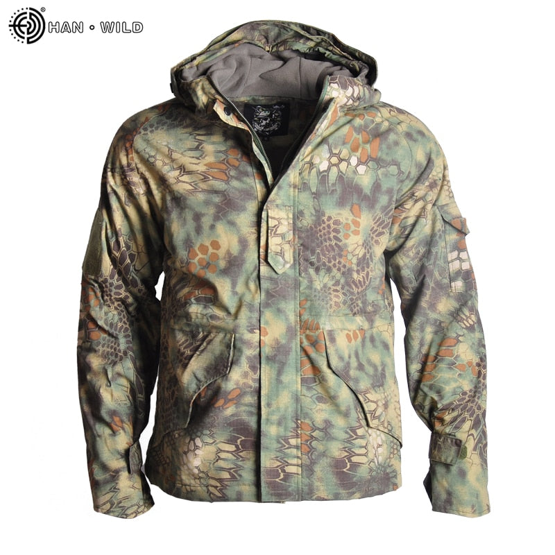 Tactical Jacket Hiking Jackets G8 Men Waterproof Warm Men Hooded Windbreaker Fleece Hunt Clothes Camouflage Army Military Jacket