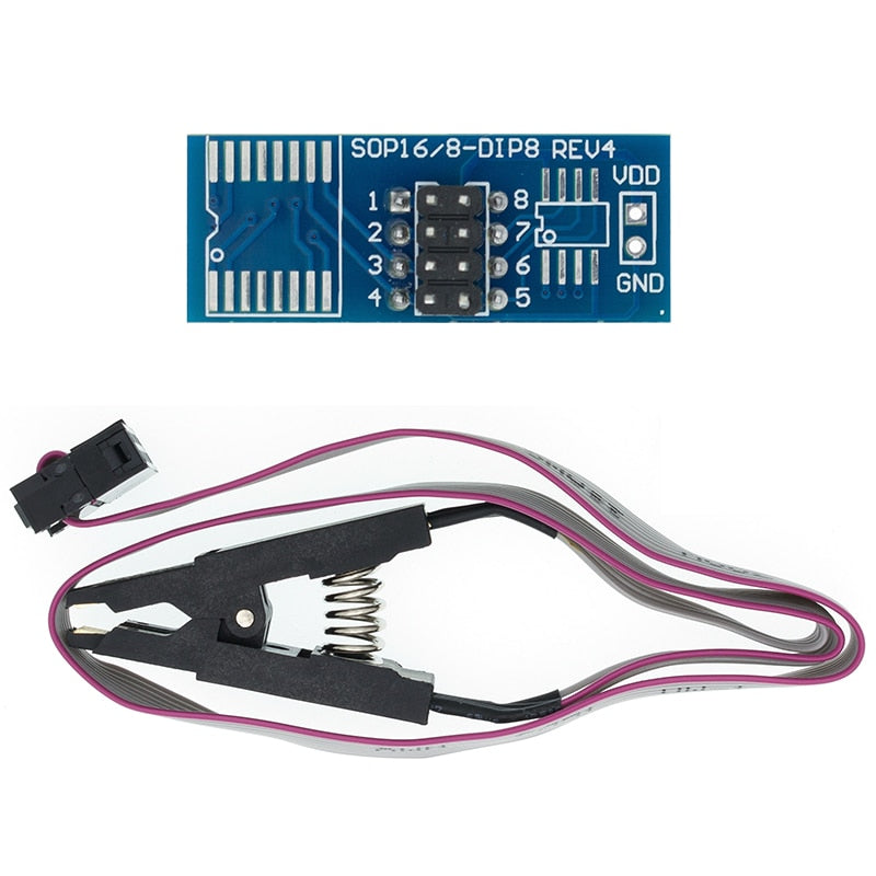 CH341A/CH341B 24 25 Series EEPROM Flash BIOS USB Programmer Module SOIC8 SOP8 Test Clip For EEPROM 93CXX / 25CXX / 24CXX DIY KIT