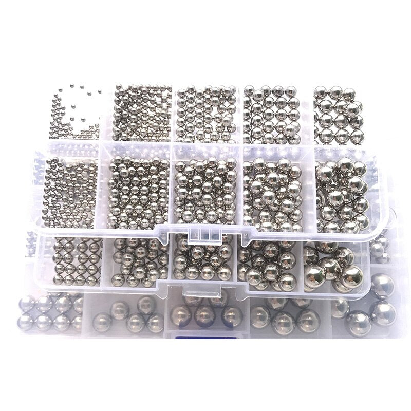 Bearing 304 Stainless Steel Beads Ball High Precision Bearings Roller Beads Smooth Solid Ball Sling Shot Ammo 150/400/520PCS Set