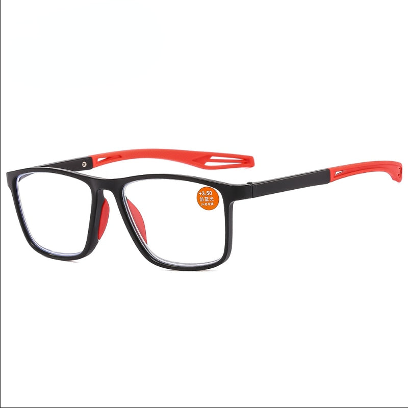 Fashion Reading Glasses TR90 Silicone Frame New Men&