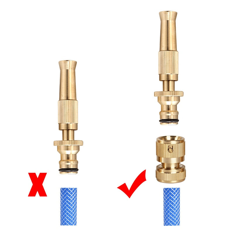 Durable Brass Water Spray Gun Household Car Wash Water Gun Portable Garden Water Gun Hose Car Wash Nozzle