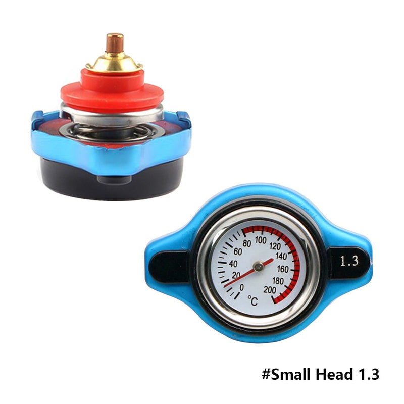 Car Automobile Styling SPSLD Thermo Radiator Cap Tank Cover Water Temperature Gauge with Utility Safe 0.9 Bar/ 1.1 Bar/1.3 Bar