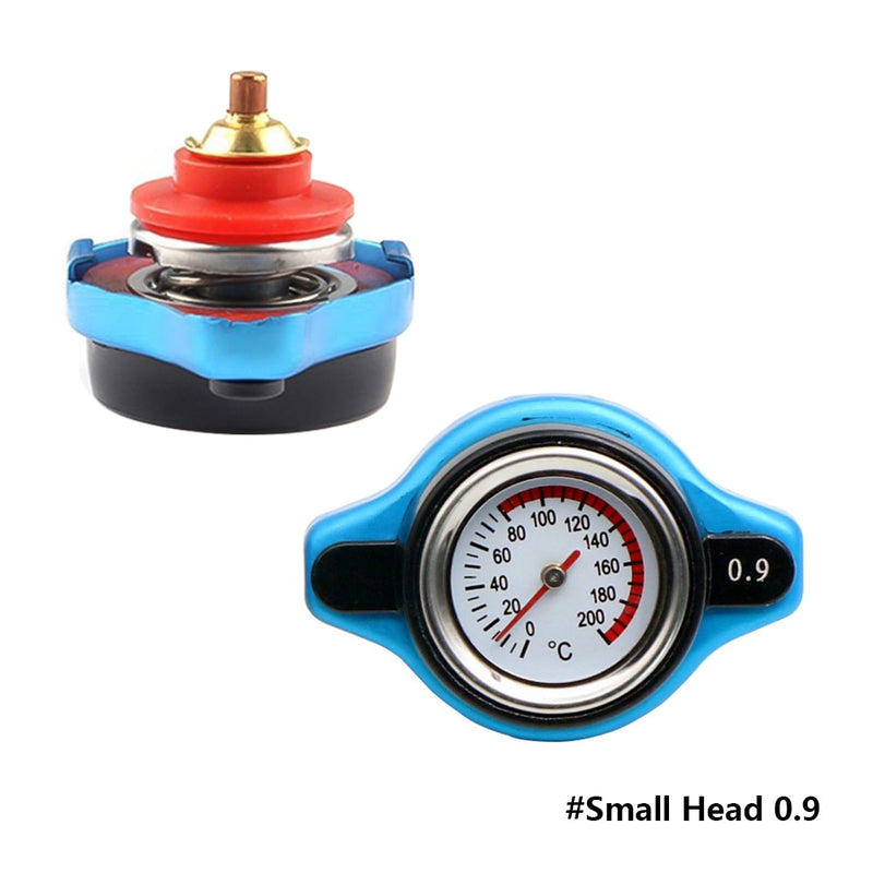 Car Automobile Styling SPSLD Thermo Radiator Cap Tank Cover Water Temperature Gauge with Utility Safe 0.9 Bar/ 1.1 Bar/1.3 Bar