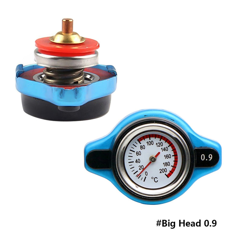 Car Automobile Styling SPSLD Thermo Radiator Cap Tank Cover Water Temperature Gauge with Utility Safe 0.9 Bar/ 1.1 Bar/1.3 Bar