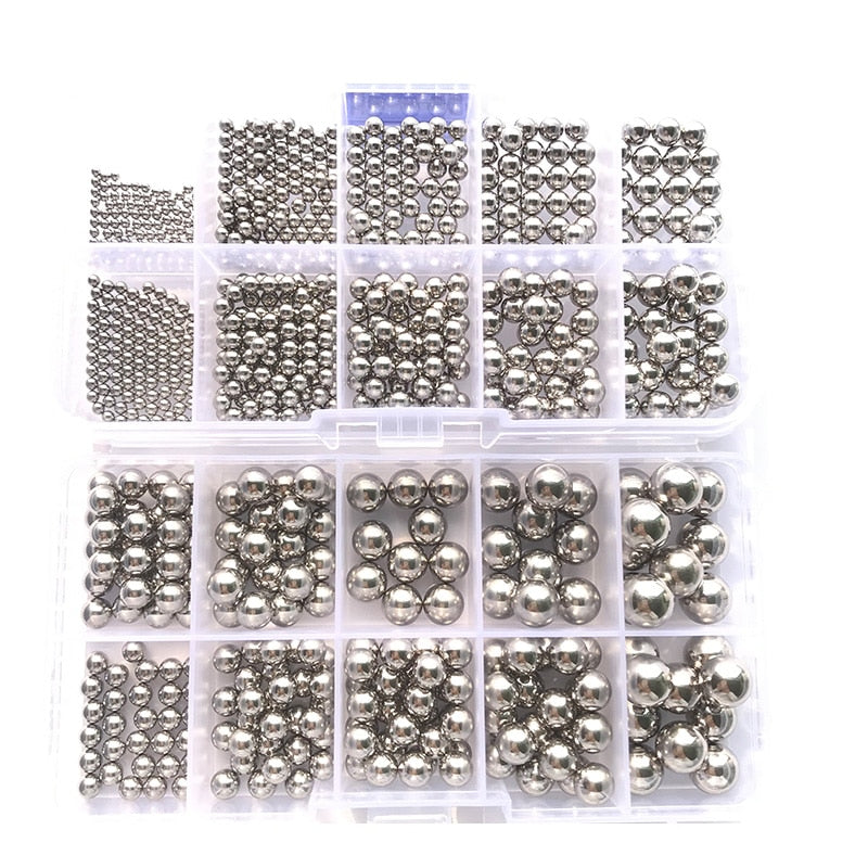 Bearing 304 Stainless Steel Beads Ball High Precision Bearings Roller Beads Smooth Solid Ball Sling Shot Ammo 150/400/520PCS Set