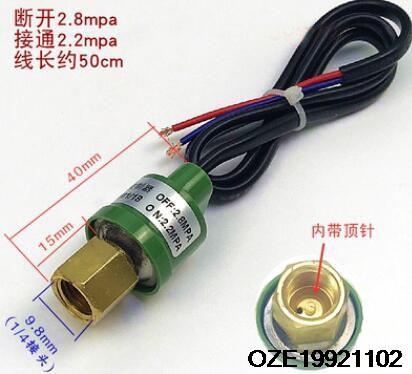 Air Conditioner Refrigeration 0.05-0.15MPA 0.15-0.3MPA 2.2-2.8MPA 1.9-2.4Mpa 3.6-4.2MPA 2 Terminals/Wire Pressure Control Switch