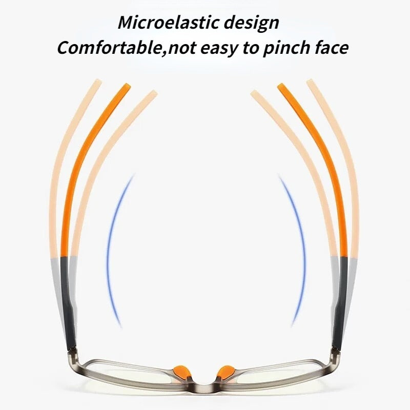 Fashion Reading Glasses TR90 Silicone Frame New Men&