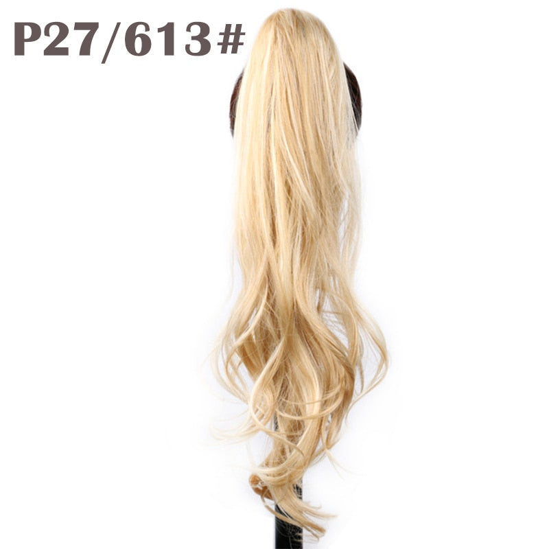 Sylhair Synthetic Ponytail 32inch Long Flexible Wrap Around Pony Tail Hair Extensions for Women Fake Tail Hairpiece Daily Use