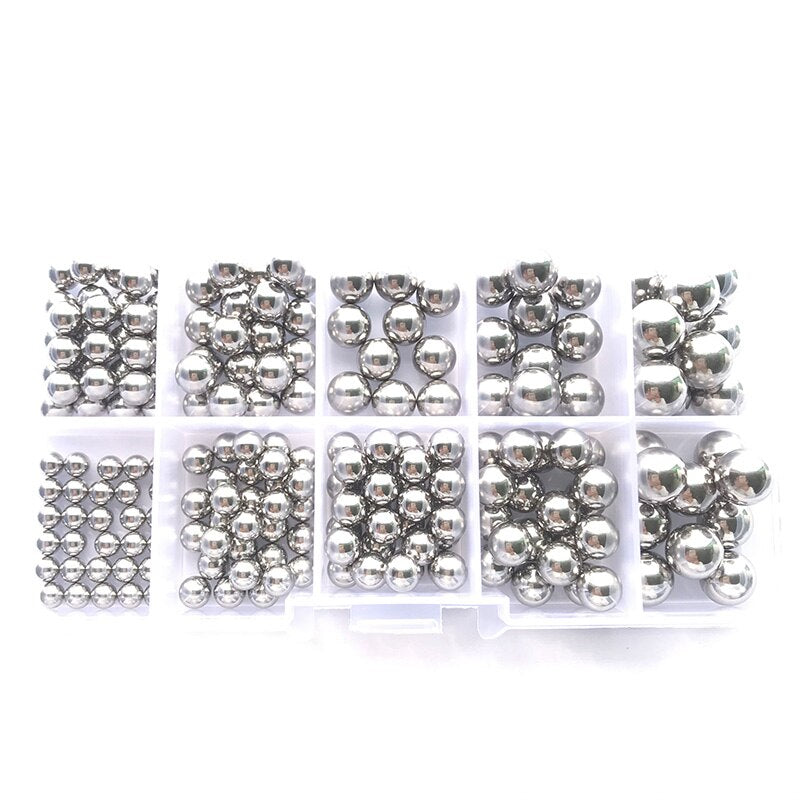 304 Stainless Steel Solid Ball 150/400/520PCS SUS Precision Bearing Steel Small Pellet Slingshot Marbles Round Smooth Slide Ball