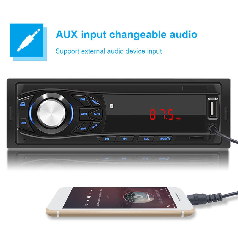 Car Stereo Radio 1030 1044 MP3 WMA WAV player Bluetooth hot sale floor price FM SD USB AUX Multiple EQ 1 DIN 12V