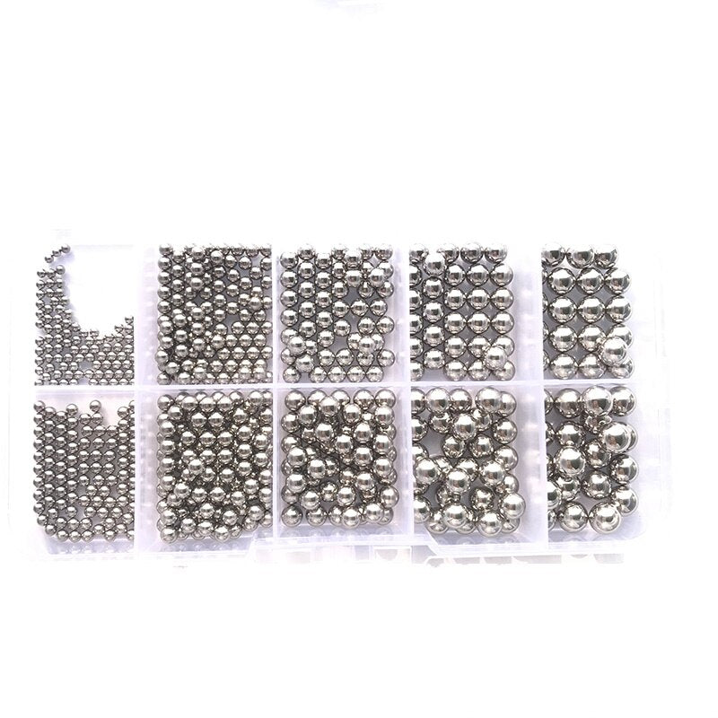 304 Stainless Steel Solid Ball 150/400/520PCS SUS Precision Bearing Steel Small Pellet Slingshot Marbles Round Smooth Slide Ball