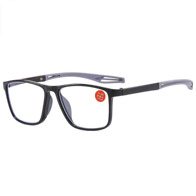 Fashion Reading Glasses TR90 Silicone Frame New Men&