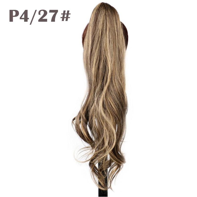 Sylhair Synthetic Ponytail 32inch Long Flexible Wrap Around Pony Tail Hair Extensions for Women Fake Tail Hairpiece Daily Use