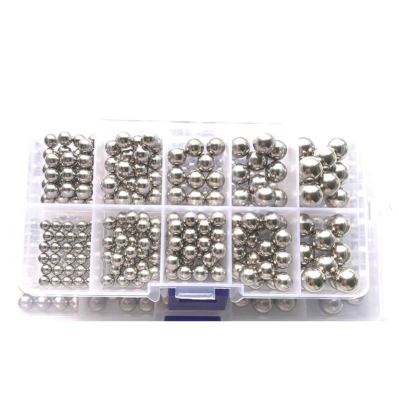 304 Stainless Steel Solid Ball 150/400/520PCS SUS Precision Bearing Steel Small Pellet Slingshot Marbles Round Smooth Slide Ball