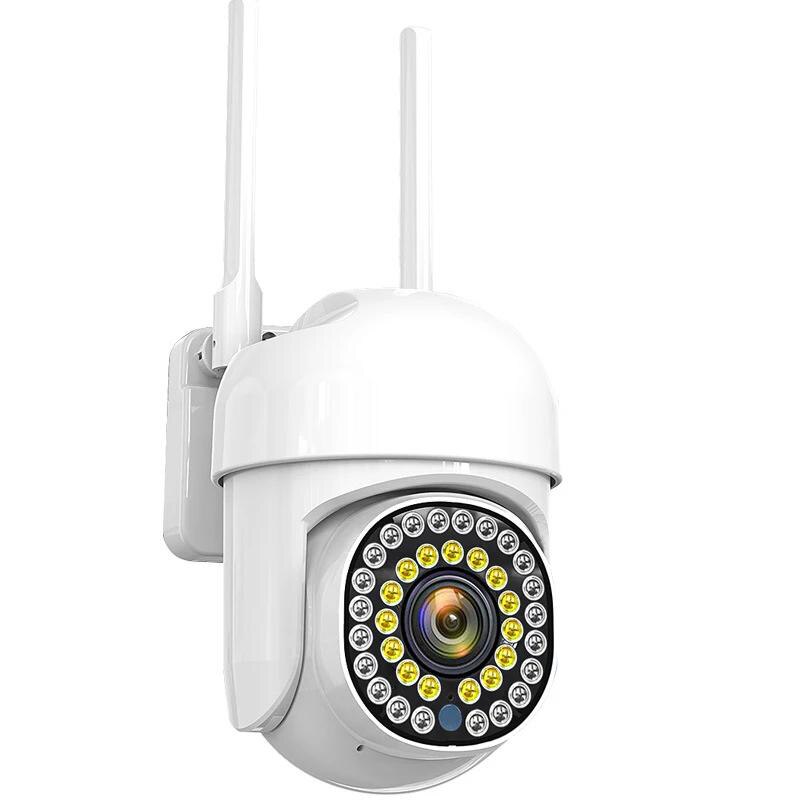 Wifi Security Outdoor Waterproof PTZ Auto Tracking Audio CCTV Surveillance 1080P 360 IP Cameras with Google Home Alexa