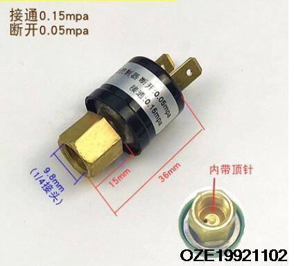 Air Conditioner Refrigeration 0.05-0.15MPA 0.15-0.3MPA 2.2-2.8MPA 1.9-2.4Mpa 3.6-4.2MPA 2 Terminals/Wire Pressure Control Switch