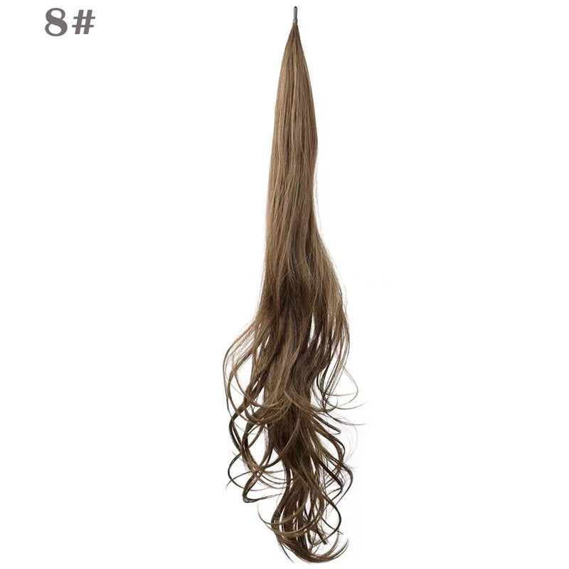 Sylhair Synthetic Ponytail 32inch Long Flexible Wrap Around Pony Tail Hair Extensions for Women Fake Tail Hairpiece Daily Use