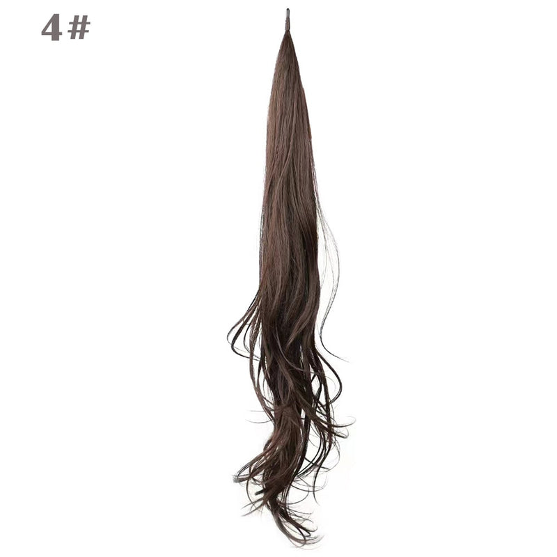 Sylhair Synthetic Ponytail 32inch Long Flexible Wrap Around Pony Tail Hair Extensions for Women Fake Tail Hairpiece Daily Use