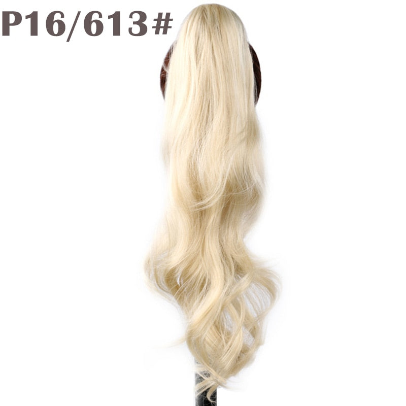 Sylhair Synthetic Ponytail 32inch Long Flexible Wrap Around Pony Tail Hair Extensions for Women Fake Tail Hairpiece Daily Use