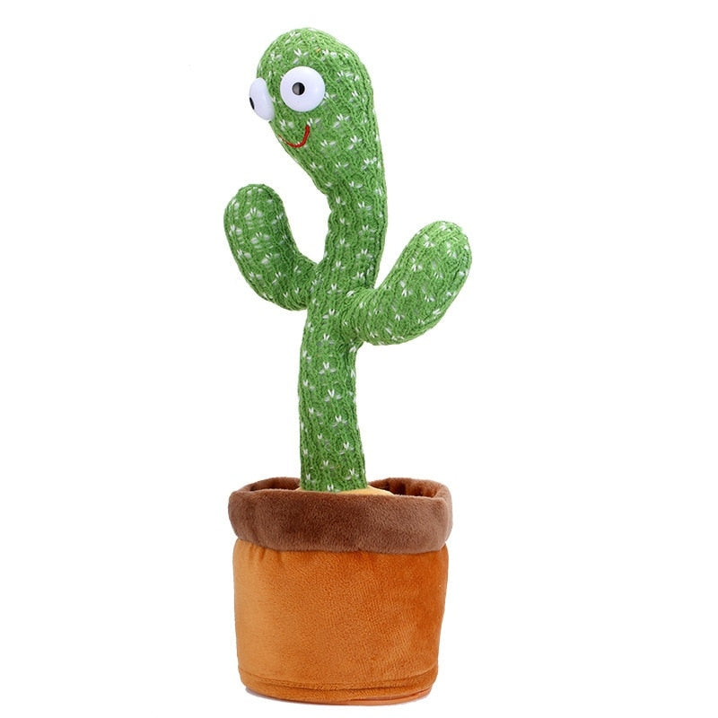 Dancing Cactus Repeat Talking Toy Song Speaker Wriggle Dancing Sing Toy Talk Plushie Stuffed Toys for Baby Adult Toys