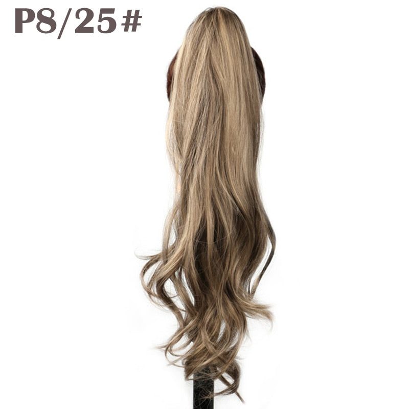 Sylhair Synthetic Ponytail 32inch Long Flexible Wrap Around Pony Tail Hair Extensions for Women Fake Tail Hairpiece Daily Use