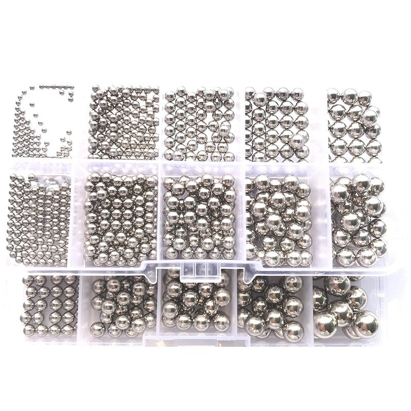 304 Stainless Steel Solid Ball 150/400/520PCS SUS Precision Bearing Steel Small Pellet Slingshot Marbles Round Smooth Slide Ball