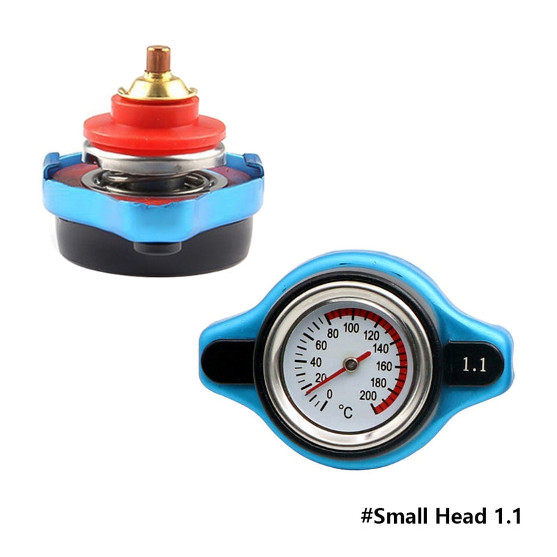 Car Automobile Styling SPSLD Thermo Radiator Cap Tank Cover Water Temperature Gauge with Utility Safe 0.9 Bar/ 1.1 Bar/1.3 Bar